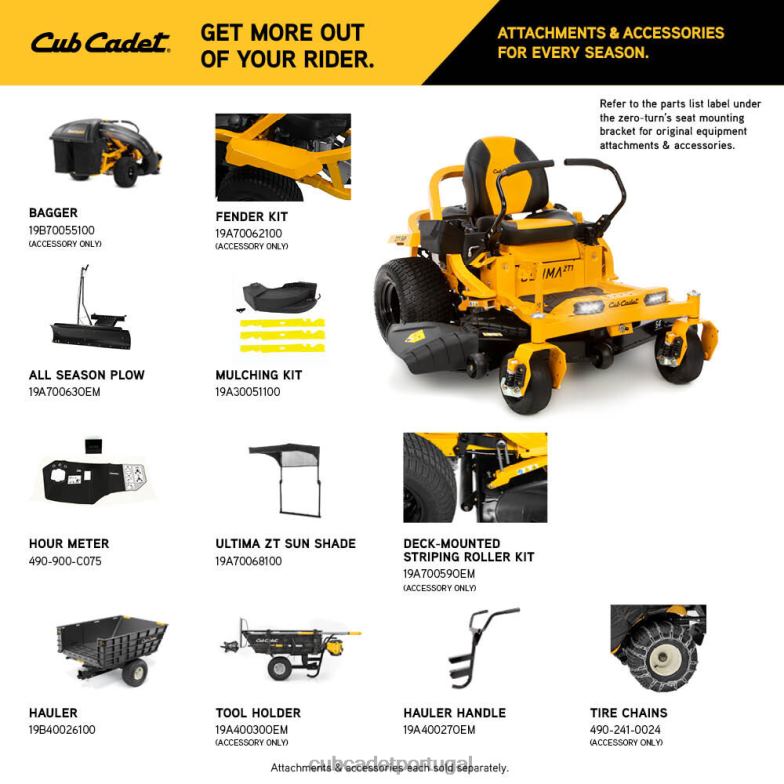 Cub Cadet zt1 54 equipamento RDL482