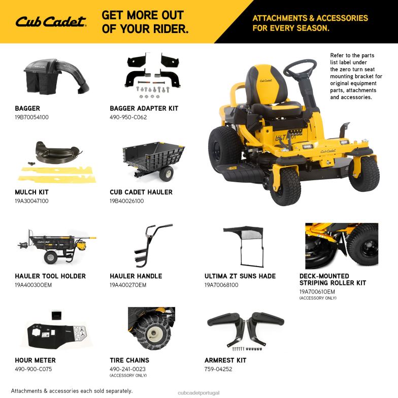 Cub Cadet zts1 46 equipamento RDL489