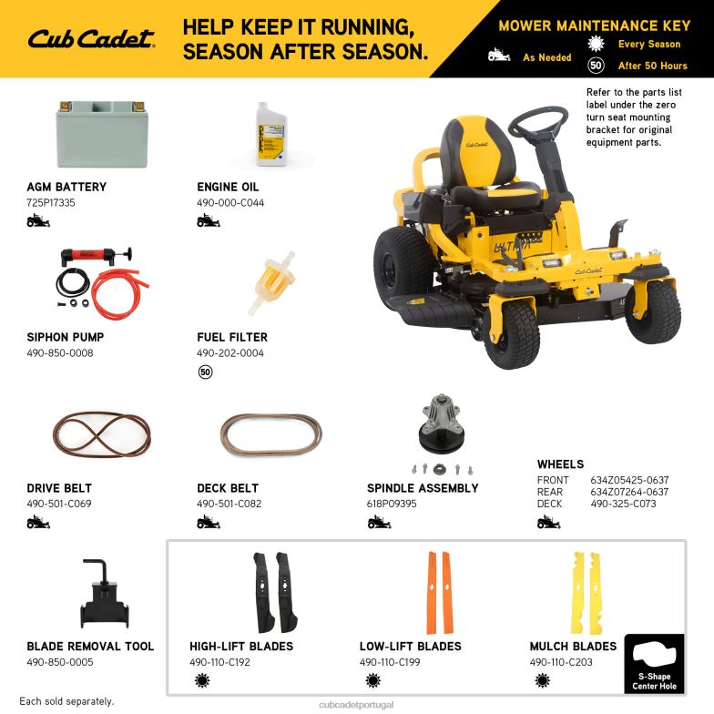 Cub Cadet zts1 46 equipamento RDL489