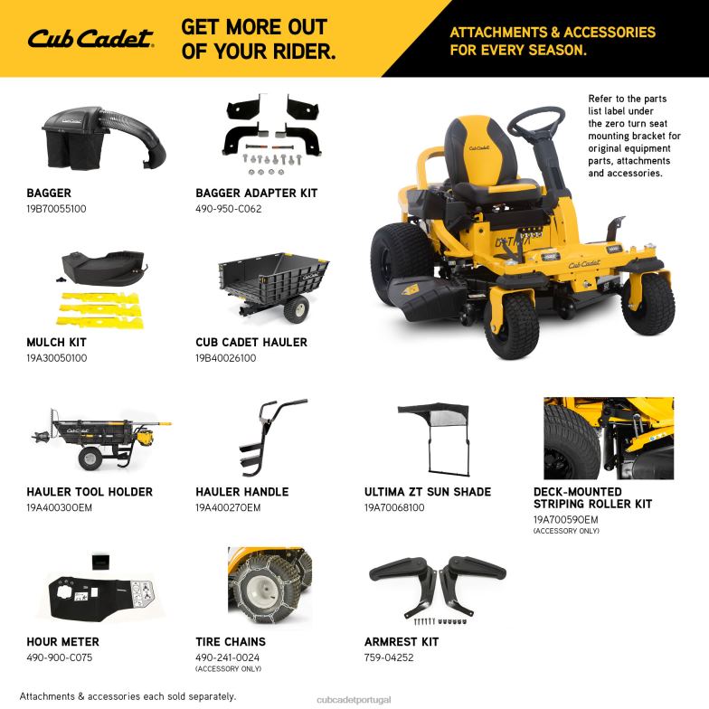 Cub Cadet zts1 50 equipamento RDL488