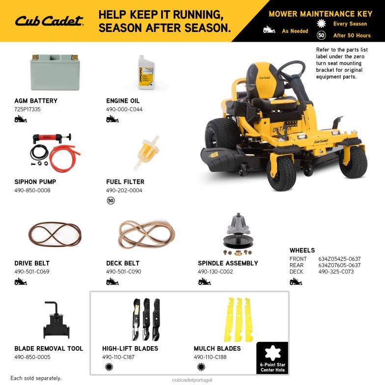 Cub Cadet zts2 60 equipamento RDL487