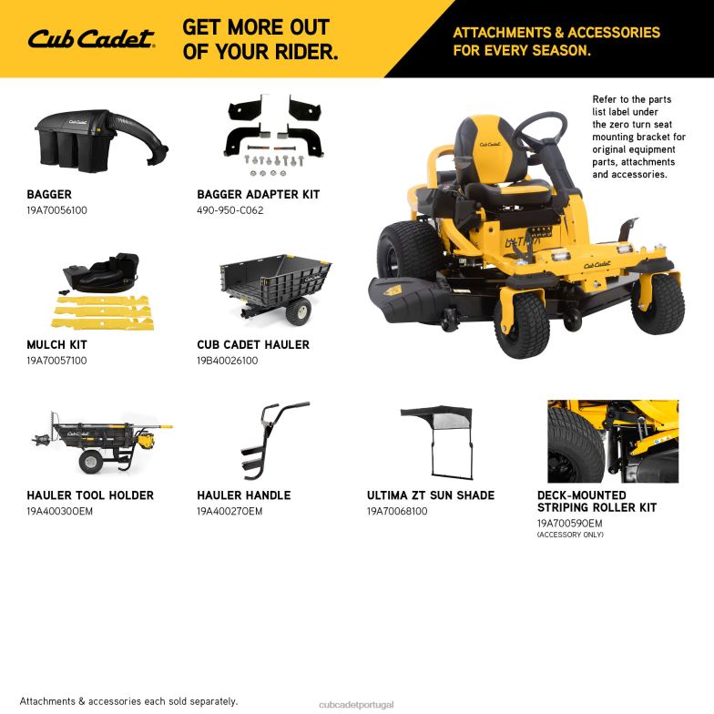 Cub Cadet zts2 60 equipamento RDL487