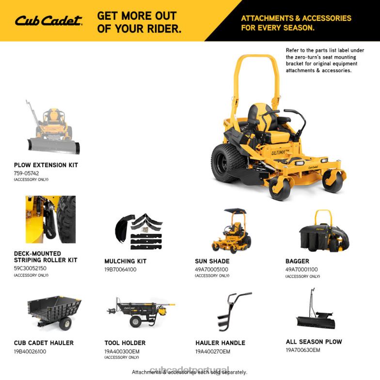 Cub Cadet ztx4 48 equipamento RDL4827