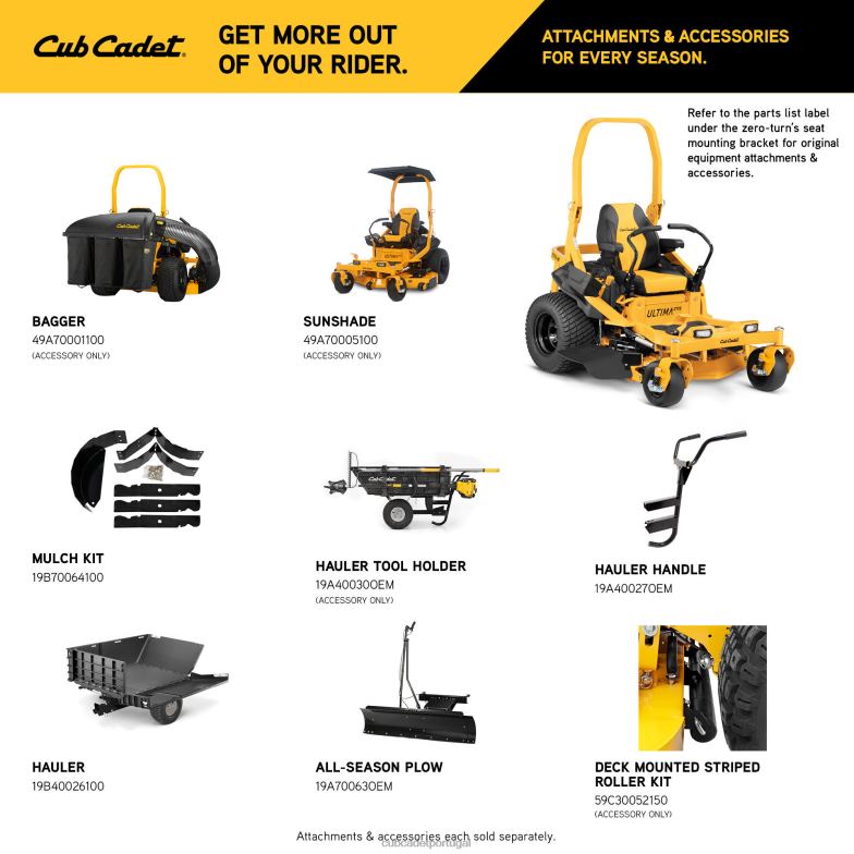 Cub Cadet ztx5 48 equipamento RDL4828
