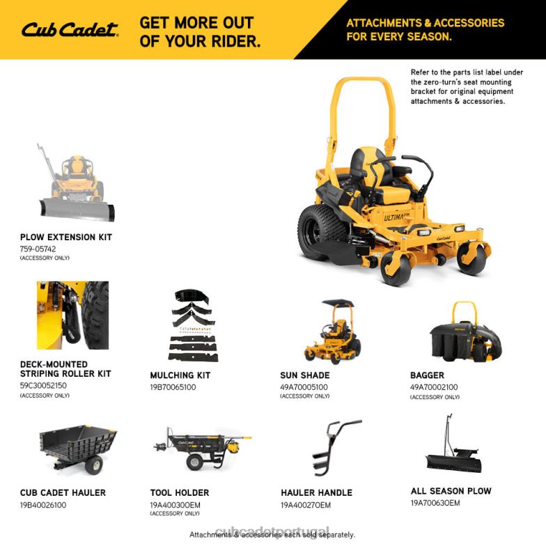 Cub Cadet ztx5 54 equipamento RDL4825