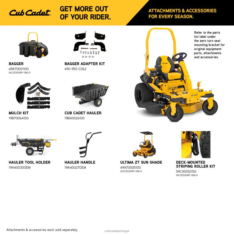 Cub Cadet ztxs4 48 equipamento RDL4826