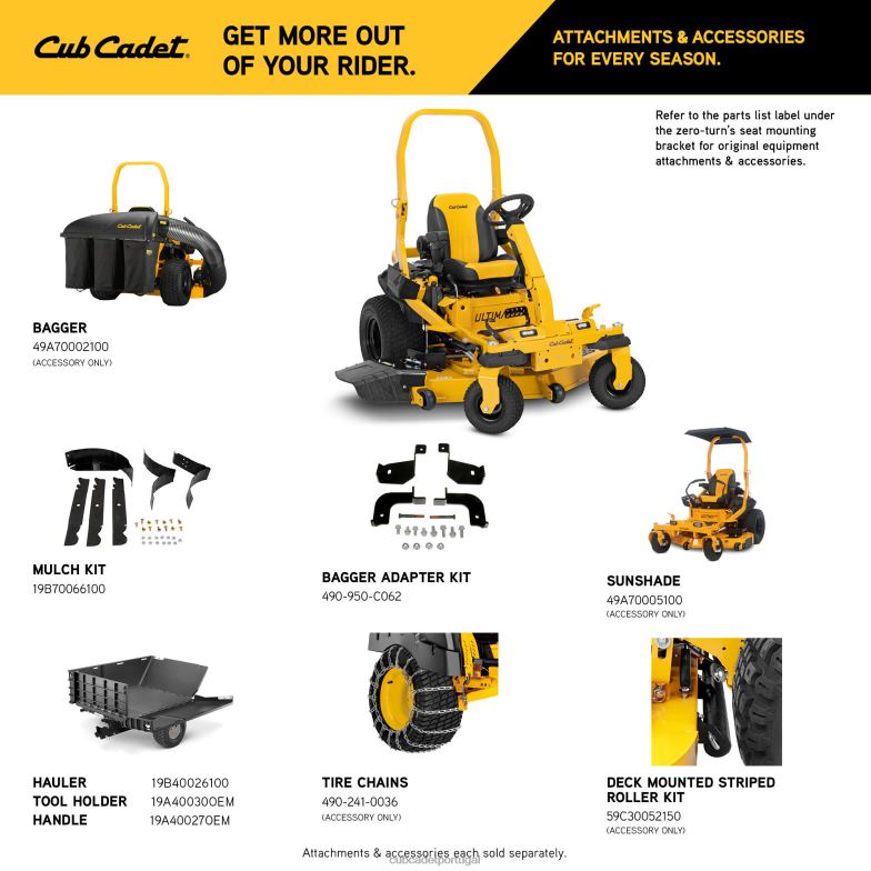 Cub Cadet ztxs6 60 equipamento RDL4816