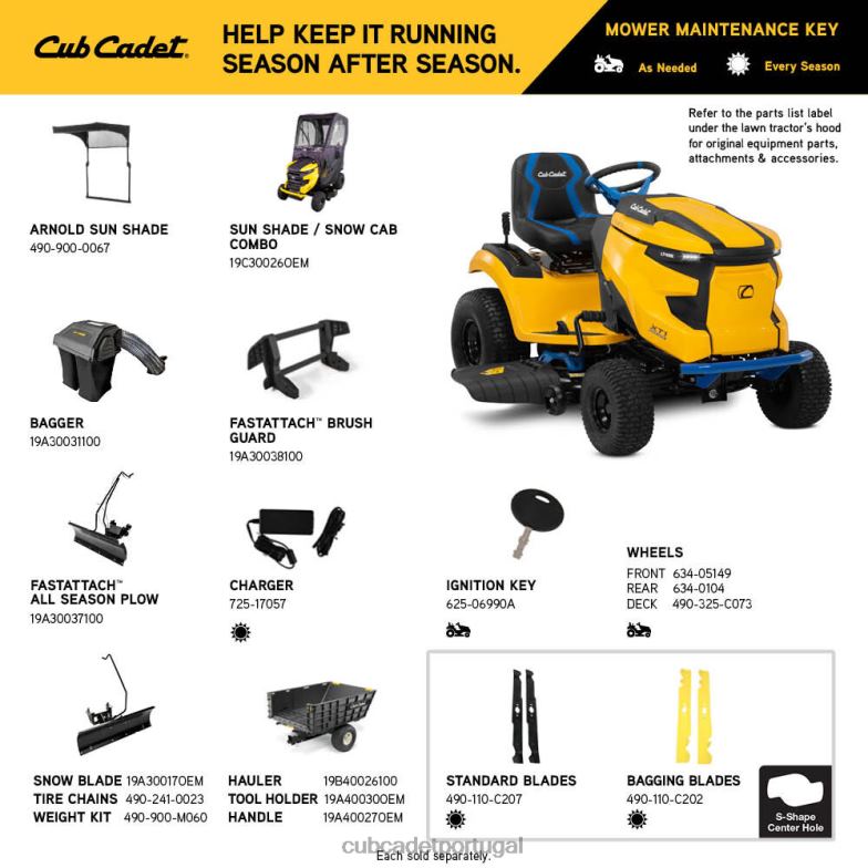 Cub Cadet xt1 lt42e equipamento RDL4842