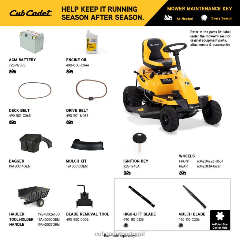 Cub Cadet cc30h equipamento RDL4840