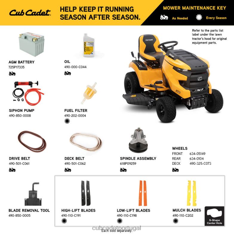 Cub Cadet xt1 lt42b equipamento RDL4839