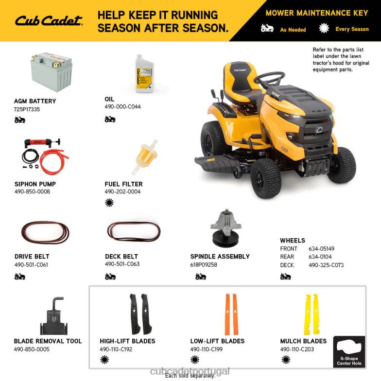 Cub Cadet xt1 lt46 equipamento RDL4836