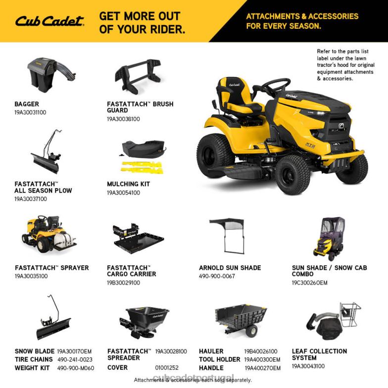 Cub Cadet xt2 lx42 equipamento RDL4844