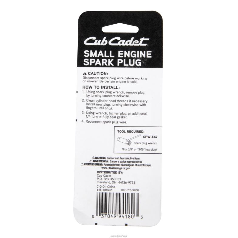 Cub Cadet vela de ignição - f6rtc acessório RDL48245